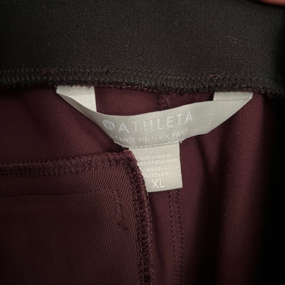 Athleta Venice Pintuck Maroon Pant - Picture 5 of 6